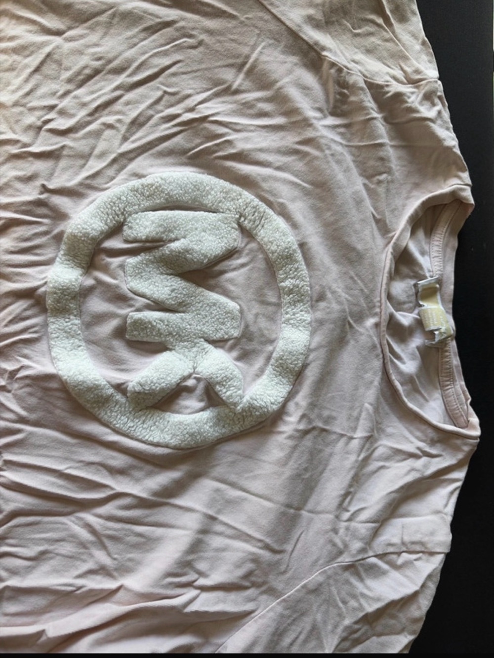 Michael Kors Pale Pink Plush Logo Lounge Tee